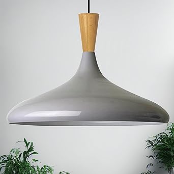 Bamyum Champion Holz, Hängelampe Metall E27 Moderne Pendellampe